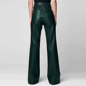 Pantalones de cuero de mujer de alta calidad cómodos a un precio razonable para el invierno plano logotipo personalizado SERVICIOS DE OEM al por mayor - Product Image 4