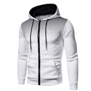 Nueva Sudadera con capucha con estampado de cremallera para hombre de otoño, Sudadera con capucha sólida informal con mangas largas, abrigo con capucha para hombre - Product Image 2
