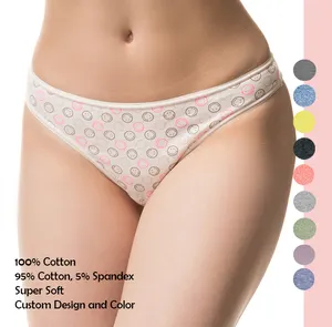 Tùy Chỉnh Thiết Kế Bán Buôn Chất Lượng Cao Không Có Ranh Giới Của Phụ Nữ Bông Hipster Panty Top Đánh giá Của Phụ Nữ Bông Quần Lót