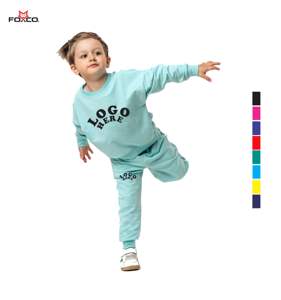 Ensemble de vêtements pour garçon adolescent en coton OEM, sweat à capuche et pantalon, 2 pièces, survêtement pour bébé, ensembles de survêtements assortis pour enfants - Product Image 3