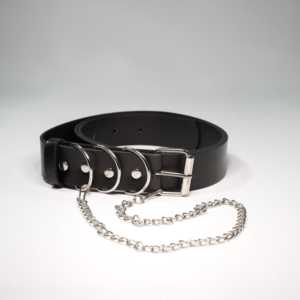 Hebilla de Acero con Diseño de Cadena y Arco para Mujer - Product Image 1