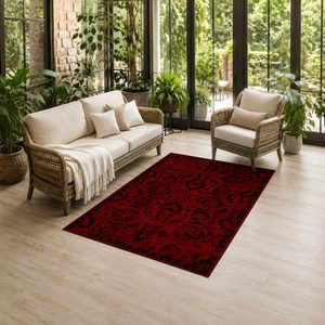 <b>RUGS</b> DEPOT LXDP-0524 Wholesale Black Charcoal Ethnic Kilim Digital Printed Machine Washable Chenille Area <b>Rug</b> <b>Non</b> <b>Slip</b> - Product Image 6