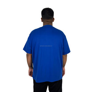 T-shirt en coton lourd pour hommes Super lourd 300gsm épais surdimensionné T-shirt à épaules tombantes T-shirt à col rond Boxy Fit - Product Image 2