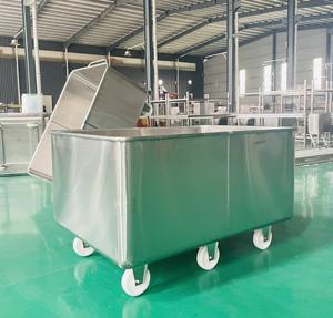 Fabrieksprijs 304 Rvs 200l Beweegbare Levensmiddelen Visham Worst Vleesbak 200l Vleesbakken Vlees Trolley - Product Image 2