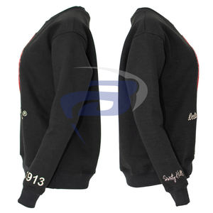 Delta Sigma Theta Sorority Winter Casual <b>Black</b> Chenille Custom Embroidery Cotton Fleece DST Pullover <b>Sweatshirt</b> with Custom Logo - Product Image 3