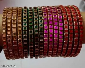 Bracelets Kundan en fil de soie faits à la main | Bijoux élégants de mariée et d'usure quotidienne | Cadeaux de retour parfaits pour des occasions spéciales - Product Image 6