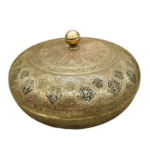 Ollas Khajoor Vintage de Latón de Alta Calidad con Grabado y Acabado Pulido para el Hogar y Restaurantes, Utensilios de Cocina, Olla para Dátiles Árabes - Product Image 3