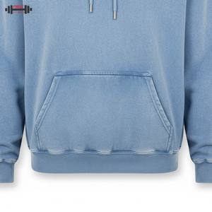 Premium Vintage 100% algodón Fleece Washed Boxy Regular Fit Pullover Hoodie para hombres Custom Drop Shoulder 300gsm Winter - Product Image 5