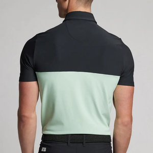 2025 verano hombres Casual Tops manga corta para Polo botón cuello en V camiseta Color sólido bordado transpirable - Product Image 2