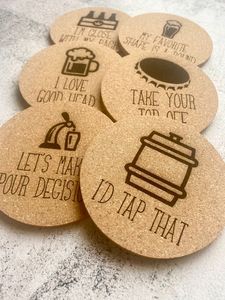 Classic Style Printed Natural <b>Cork</b> <b>Coasters</b> by GM Impex High Quality Round Mats & Pads for Drinks - Product Image 4