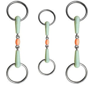 Caballo ecuestre Uso general Cómodo anillo suelto Snaffle Acero inoxidable boca de caballo bits punta occidental - Product Image 1