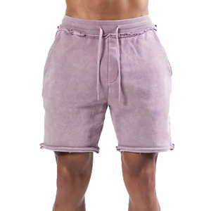2025 Custom Logo <b>Men</b> <b>Knee</b> <b>Length</b> Cotton Acid Washed <b>Shorts</b> Heavy French Terry Hip Hop Elastic Waistband Comfort Drawstring <b>Short</b> - Product Image 5