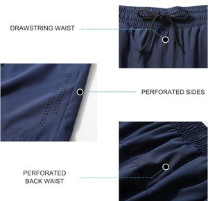 Shorts de sport pour homme personnalisés, couleur unie, style décontracté, été, anti-transpiration, avec poche, 100% polyester, logo, écologiques - Product Image 6