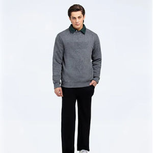 2025 nueva sudadera de cuello redondo para hombre otoño ODM 220gsm forro polar largo grueso logotipo personalizado poliéster/algodón de alta calidad personalizado - Product Image 4