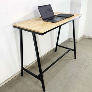 Bureau debout SIBA 120x60x105(cm) cadre en bois de caoutchouc pour bureaux à domicile et salles d'étude BLV040 - Product Image 3