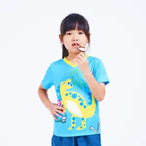 Personalizável All-Over Imprimir mangas Camisetas V-Neck Crianças Made in Taiwan