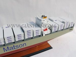 Gia Nhien Fabricant Approbation Conception Personnalisée Navire Commercial MATSON DANIEL K. MODÈLE DE BATEAU EN BOIS INOUYE _ ARTISANAT EN BOIS - Product Image 4
