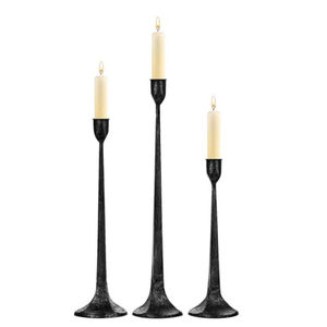 Bougeoir de table créatif en fer martelé, écologique et personnalisable Bougeoir pilier design de pétales de fleurs fantaisie - Product Image 4