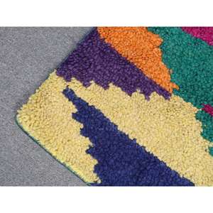 พรมวินเทจตุรกีขนาด 2.6x3.2 ฟุต พรมขนาดเล็ก พรมขนสัตว์สีเหลืองส้มสไตล์ตะวันตกเฉียงใต้ - Product Image 5