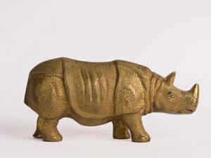 AK Brass Classic Premium Quality Rhino Showpiece Escultura decorativa de mesa de alto detalle - Product Image 2