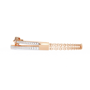 Magnifique bracelet et jonc en or 18 carats avec diamants de laboratoire, accessoire de bijouterie luxueux - Product Image 4