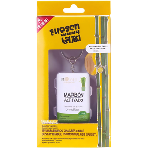 Cavo di Ricarica Russell in Bambù, Gadget USB Promozionale Sostenibile - Product Image 2