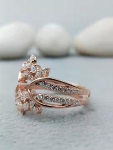 Personalizado único solitario forma VVS Moissanite oro 14K/18k compromiso boda anillo moda plata esterlina 925 100% satisfacción - Product Image 6