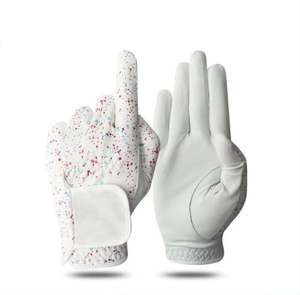 Precio al por mayor Guantes de golf de cuero Cabretta de alta calidad a todo color Guantes de golf personalizados transpirables antideslizantes con logotipo - Product Image 2