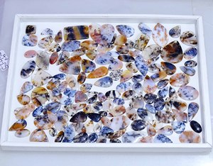 Agate Dendrite naturelle Cabochons de pierres précieuses véritables en vrac Dendrite naturelle Opale Poire Cabochon Pierres précieuses en vrac - Product Image 4
