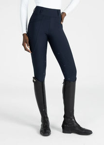 Leggings d'équitation pour femmes avec logo personnalisé, panneau en maille avec revêtement en silicone, pantalon d'entraînement extensible, design personnalisé - Product Image 4