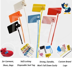 Tự khóa quần áo con dấu an ninh quan hệ Zip bán buôn biểu tượng tùy chỉnh Áo sơ mi giày nhựa hangtag nhãn thẻ cho quần áo - Product Image 2