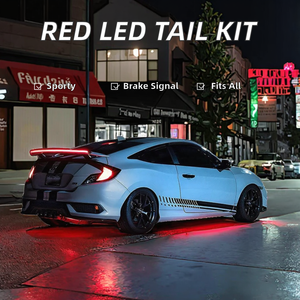 Nuevo Kit Universal de Alerón Trasero con LED Rojo, Luz de Freno, Direccional y Luz de Posición para Automóvil - Product Image 2