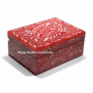Best Attractive <b>Red</b> Carved Soapstone Rectangular Shape Stone Material Home Decoration Gift Item Jewelry <b>Boxes</b> Gifts Item - Product Image 1