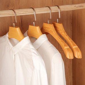 ที่แขวนเสื้อผ้าไม้แข็งสไตล์เรโทรจากโรงงาน2024สำหรับตู้เสื้อผ้าห้องน้ำห้องนั่งเล่น-สำหรับโรงแรมและซูเปอร์มาร์เก็ต - Product Image 3