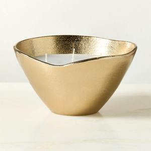 Vintage Gold Cast Aluminum Unscented <b>Candle</b> Bowl 31.4oz <b>Jar</b> <b>Candles</b> - Product Image 6