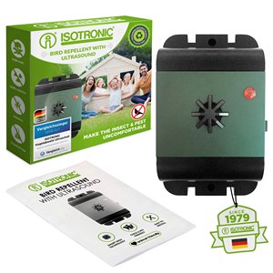 Répulsif à ultrasons pour oiseaux, anti-parasites, non toxique, inodore, détecteur à brancher pour la maison, le jardin, le hangar - Product Image 1
