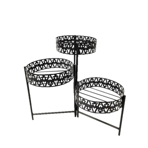 Soporte de maceta de jardín con acabado plateado para decoración interior y exterior decorativo para el hogar hecho a mano al por mayor a granel - Product Image 3