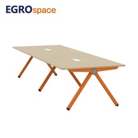 EGROspace Mobilier Professionnel – Bureau de Réunion Modulaire Minimaliste avec Pieds Métalliques pour Formation et Conférence