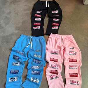 High Quality Winter Streetwear Vintage Heavyweight SweatSuit Cotton <b>Fleece</b> Embroidery Sweatpants French Terry Distressed <b>Hoodie</b> - Product Image 5