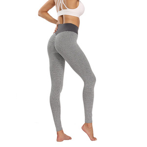 Mallas sin costuras de cintura alta sin costuras mallas de entrenamiento con Control de barriga de puntos mallas de Yoga de cintura alta mujeres gimnasio Fitness Pantalones - Product Image 4