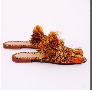Handmade Raffia Sandals - Boho Chic Beach Footwear - Women's Summer <b>Shoes</b> Handmade Raffia , Gift Idea - Product Image 1