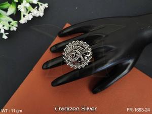 Oxidized Silver Jewelry Oxidized Silver Polish Designer Wedding Wear Beautiful Style Oxidized <b>Finger</b> <b>Rings</b> - Product Image 3