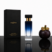 Boîte cadeau de parfum haut de gamme personnalisée en verre transparent dégradé givré, OEM, marque privée