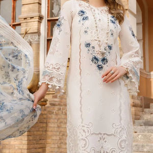 Ensemble Salwar Kameez pour femmes de couleur unie séchage rapide respirant pelouse tenue décontractée vêtements traditionnels pour femmes-style indien pakistanais - Product Image 1