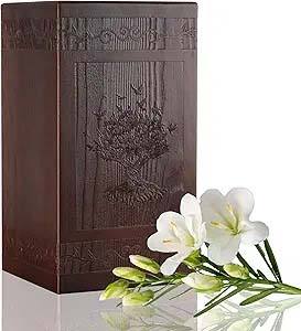 โกศเผาไม้สำหรับงานศพชายและหญิงโกศทำด้วยมือทันสมัยสำหรับงานศพตกแต่ง - Product Image 4