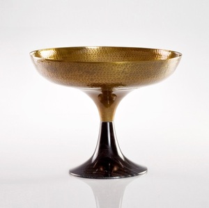 Premium Quality Metal Pedestal Bowl Tall Decorative Centerpiece with Marble Base Home Dining and Wedding Serving <b>Dinnerware</b> Bowl - Product Image 2