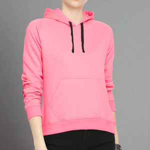 เสื้อฮู้ดลำลองของผู้หญิงเสื้อฮู้ดลำลอง100% ผ้าฝ้ายแท้ระบายอากาศโลโก้ศุลกากรบริการ OEM ซักง่าย - Product Image 3