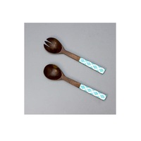 Collection 2 Brothers : Ensemble de couverts réutilisables en bois naturel au design classique pour la table de cuisine, ensembles de couverts sur mesure pour la maison