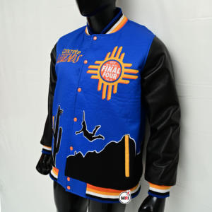 Veste universitaire en polyester de qualité supérieure High Street veste Letterman coupe-vent respirante avec logo personnalisé entièrement sublimation - Product Image 6