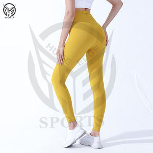 Ropa deportiva de LICRA con logotipo personalizado, pantalones de yoga de cintura alta para mujer, mallas ajustadas para entrenamiento en el gimnasio, ropa deportiva para levantar glúteos, mallas de yoga - Product Image 4